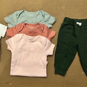 Carter's Baby Clothing Set - Pink, Green, and Peach